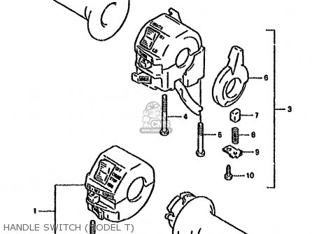 HANDLE SWITCH (MODEL T) - GSX600F 1996 (T) (E02 E17 E22 E25 E34)