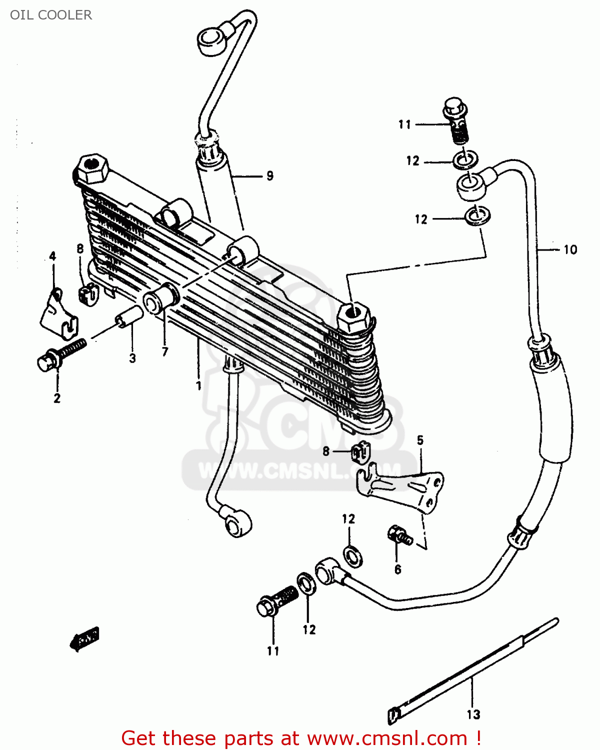 OIL COOLER GSX600F 1997 (V) (E02 E17 E22 E25 E34)