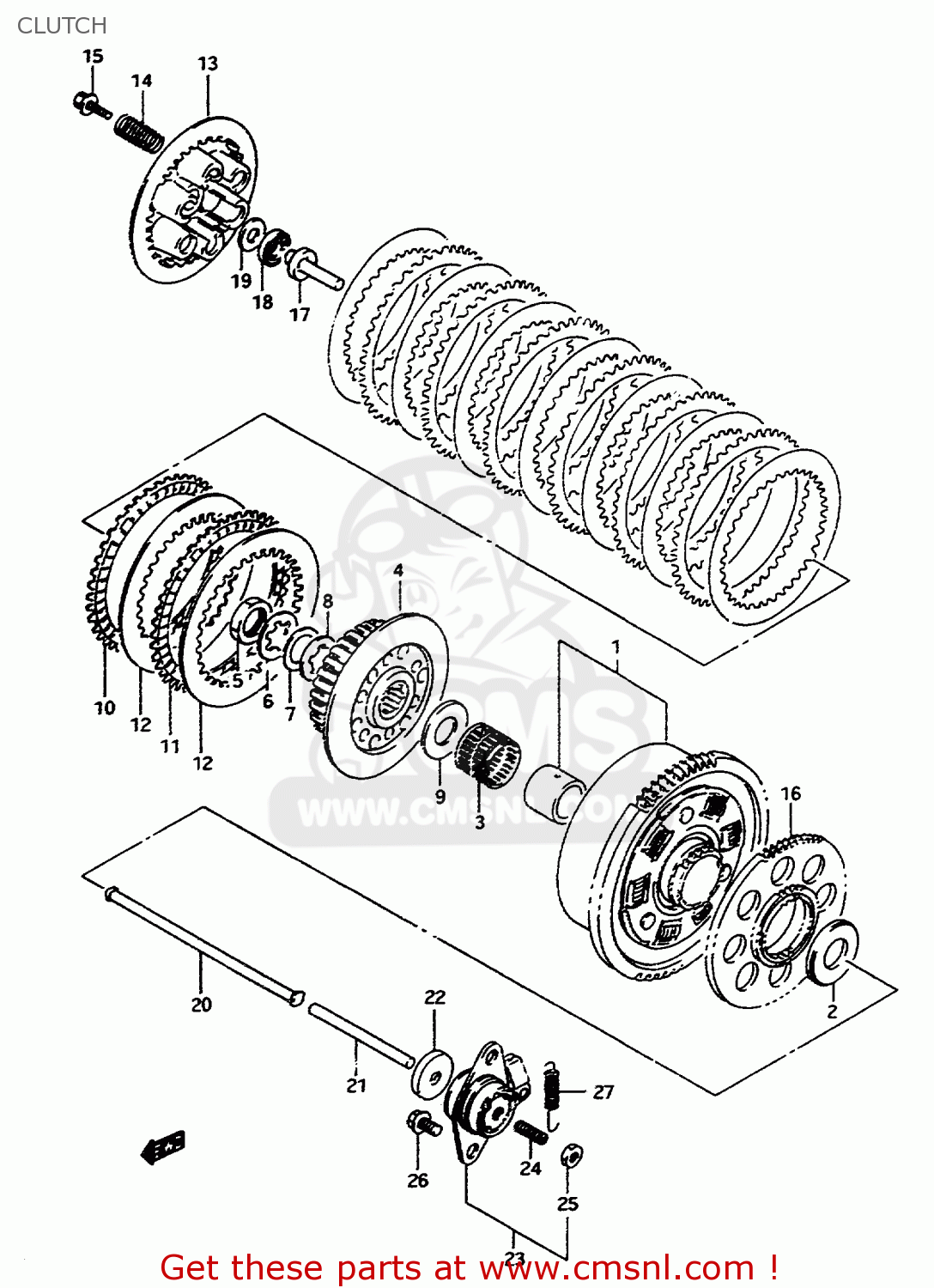 CLUTCH GSX600F 1997 (V) (E02 E17 E22 E25 E34)