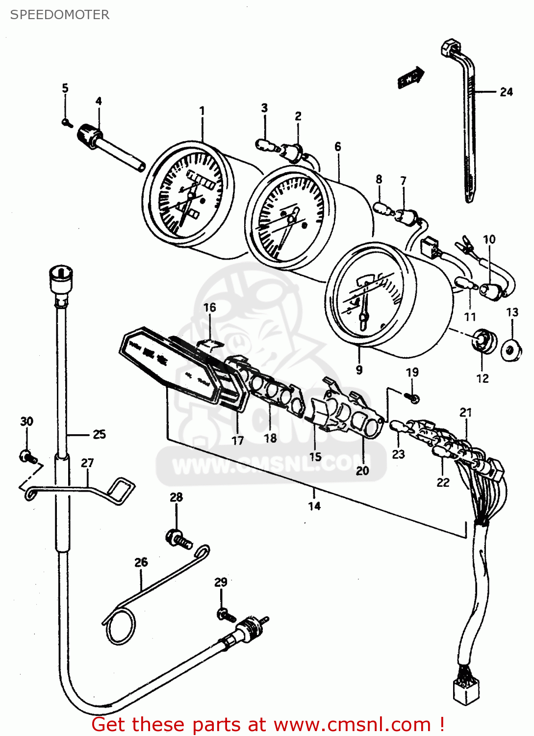 SPEEDOMOTER GSX600F 1997 (V) (E02 E17 E22 E25 E34)