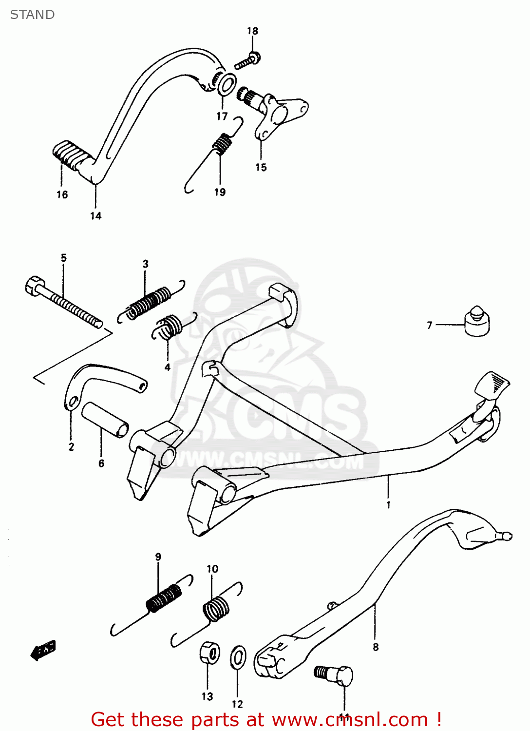 STAND GSX600F 1997 (V) (E02 E17 E22 E25 E34)
