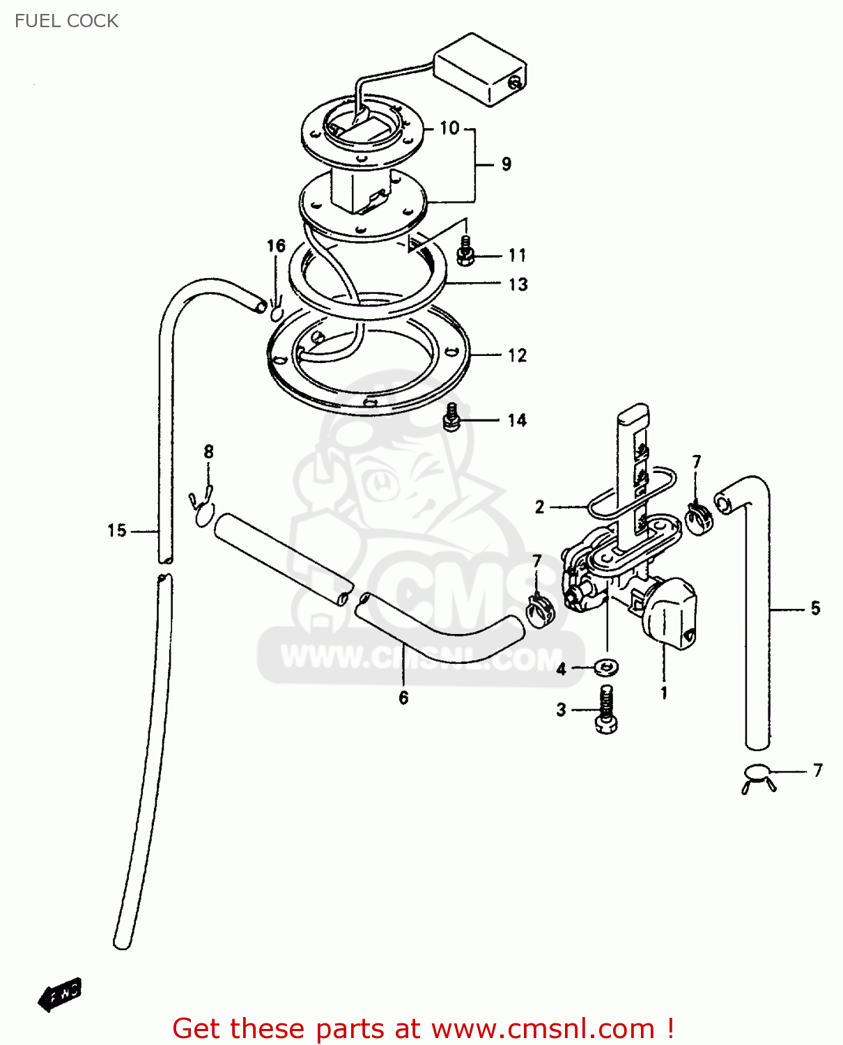 FUEL COCK GSX600F 1997 (V) (E02 E17 E22 E25 E34)