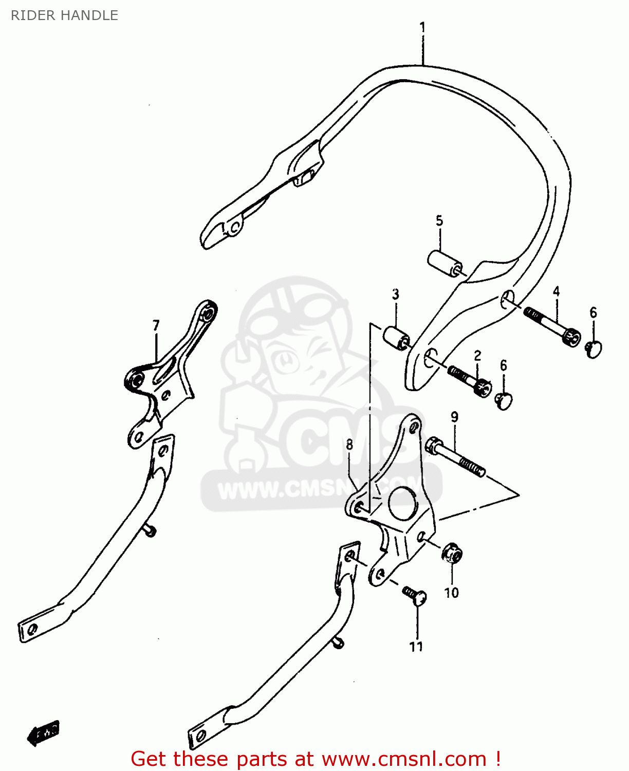 RIDER HANDLE GSX600F 1997 (V) (E02 E17 E22 E25 E34)