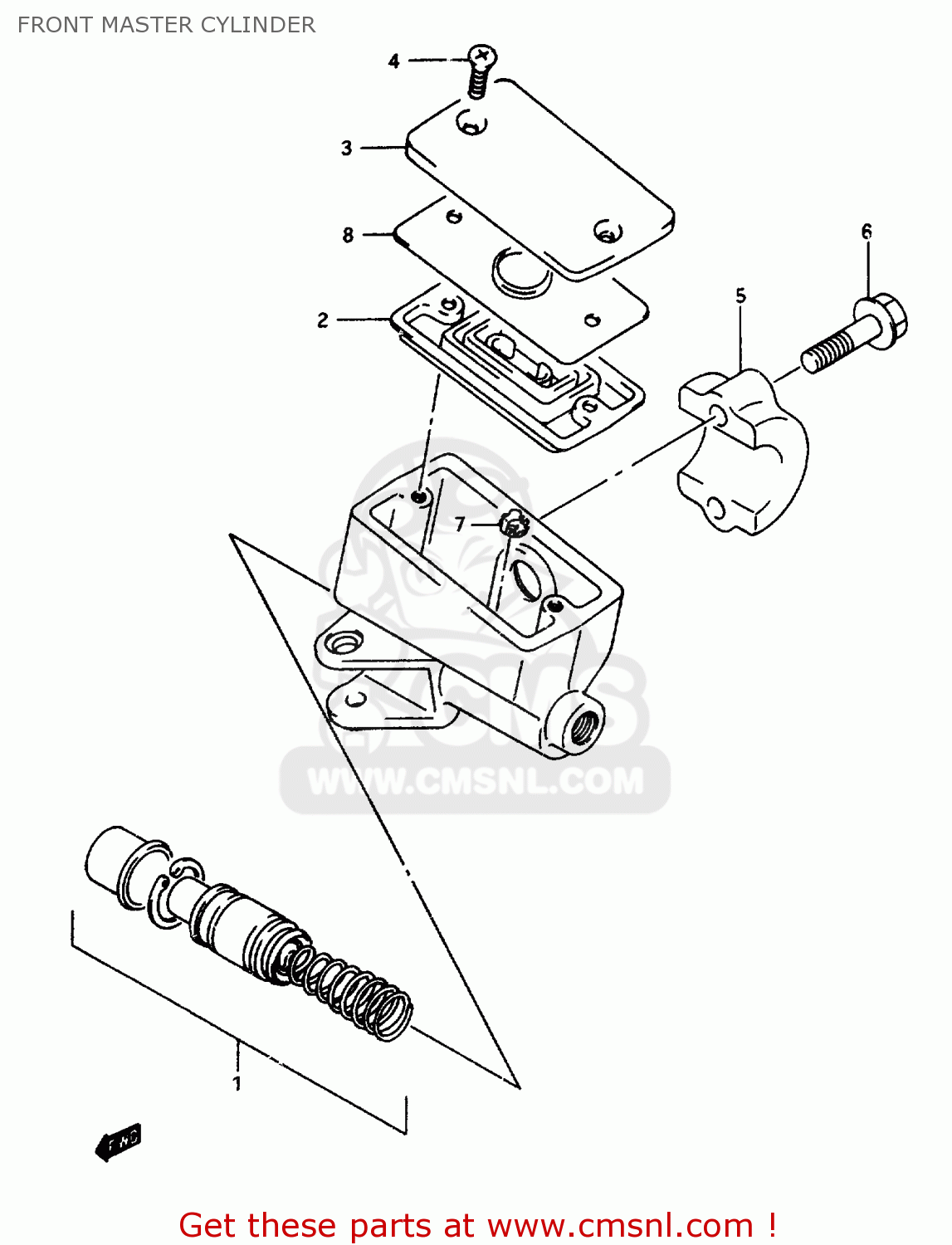 FRONT MASTER CYLINDER GSX600F 1997 (V) (E02 E17 E22 E25 E34)
