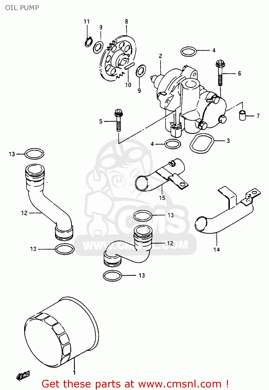 OIL PUMP GSX600F 1997 (V) (E02 E17 E22 E25 E34)