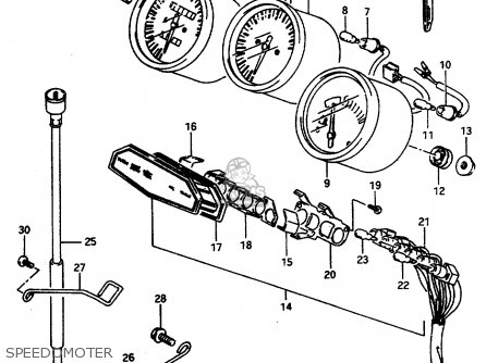 SPEEDOMOTER - GSX600F 1997 (V) (E02 E17 E22 E25 E34)