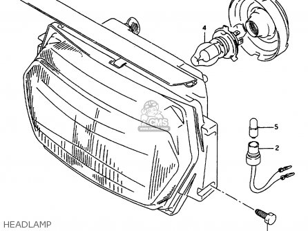 HEADLAMP - GSX600F 1997 (V) (E02 E17 E22 E25 E34)