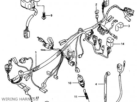 WIRING HARNESS - GSX600F 1997 (V) (E02 E17 E22 E25 E34)