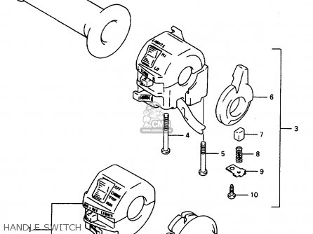 HANDLE SWITCH - GSX600F 1997 (V) (E02 E17 E22 E25 E34)