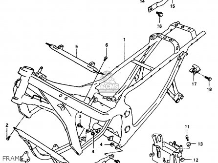 FRAME - GSX600F 1997 (V) (E02 E17 E22 E25 E34)