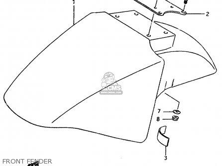 FRONT FENDER - GSX600F 1997 (V) (E02 E17 E22 E25 E34)