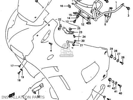 INSTALLATION PARTS - GSX600F 1997 (V) (E02 E17 E22 E25 E34)
