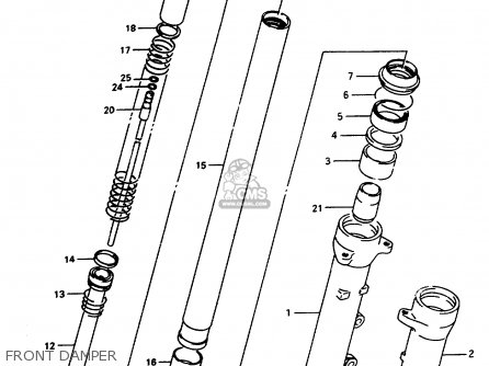 FRONT DAMPER - GSX600F 1997 (V) (E02 E17 E22 E25 E34)