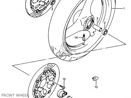 FRONT WHEEL - GSX600F 1997 (V) (E02 E17 E22 E25 E34)
