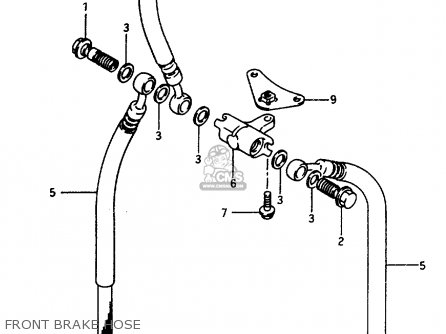FRONT BRAKE HOSE - GSX600F 1997 (V) (E02 E17 E22 E25 E34)