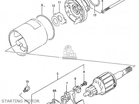 STARTING MOTOR - GSX600F 1998 (W) (E02 E04 E17 E22 E25 E34)