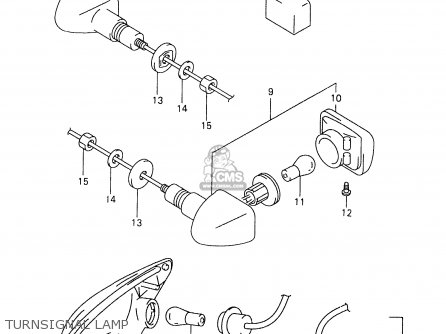 TURNSIGNAL LAMP - GSX600F 1998 (W) (E02 E04 E17 E22 E25 E34)
