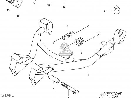 STAND - GSX600F 1998 (W) (E02 E04 E17 E22 E25 E34)