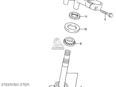 STEERING STEM - GSX600F 1998 (W) (E02 E04 E17 E22 E25 E34)