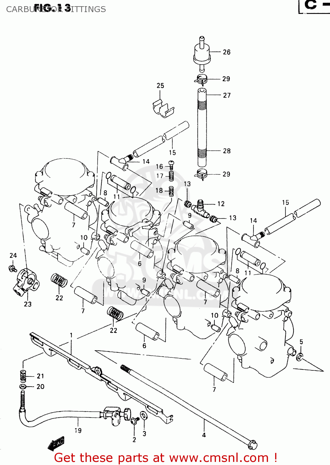CARBURETOR FITTINGS GSX600F 1999 (X)