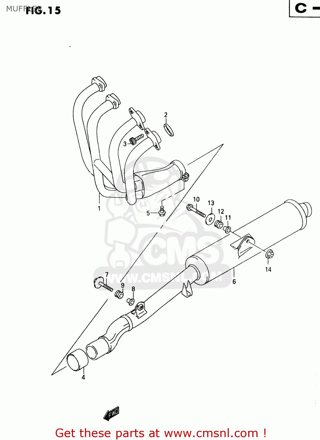 MUFFLER GSX600F 1999 (X)