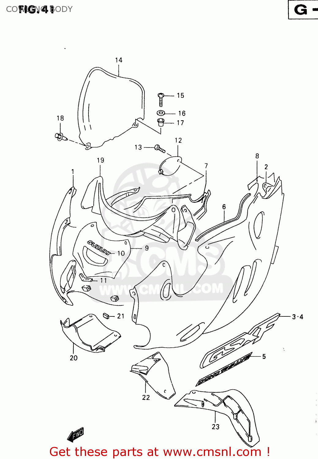 COWLING BODY GSX600F 1999 (X)