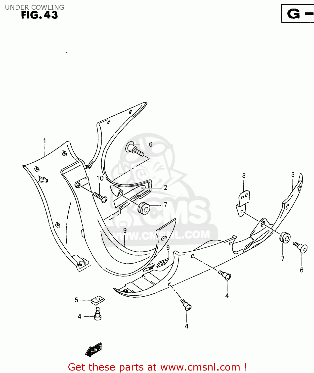 UNDER COWLING GSX600F 1999 (X)