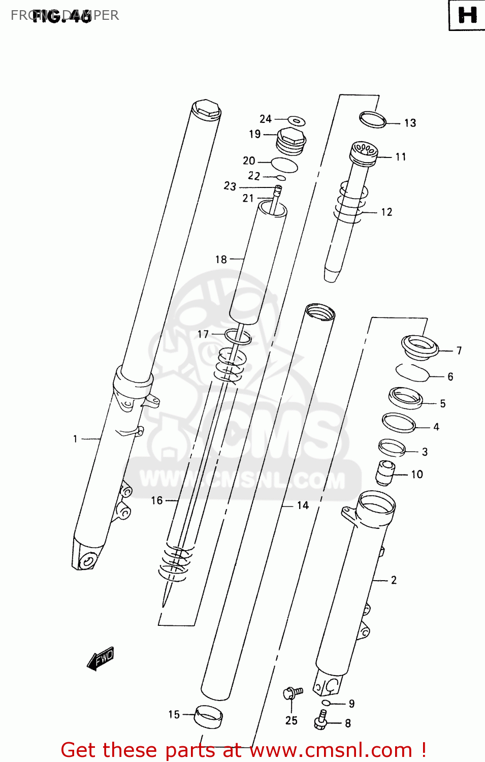FRONT DAMPER GSX600F 1999 (X)
