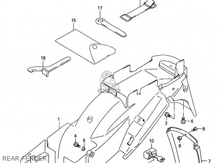 REAR FENDER - GSX600F 1999 (X)