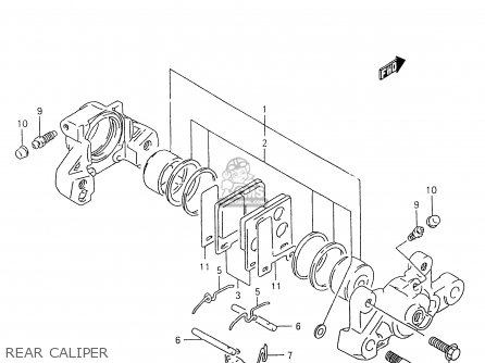 REAR CALIPER - GSX600F 1999 (X)
