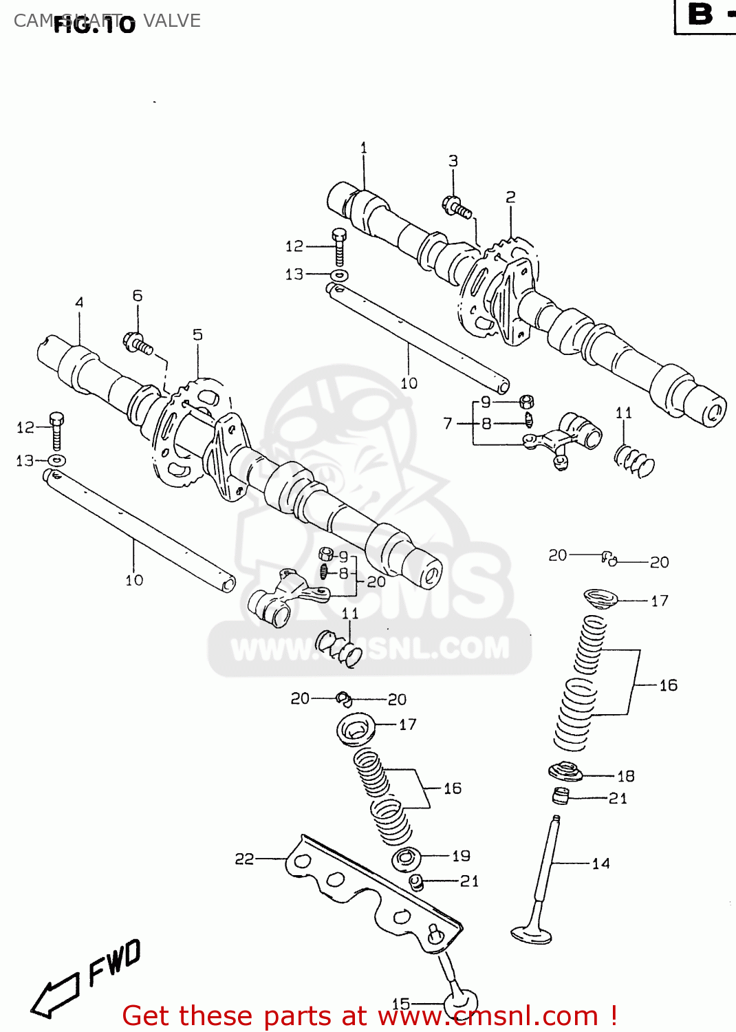 CAM SHAFT - VALVE GSX600F 2000 (Y)