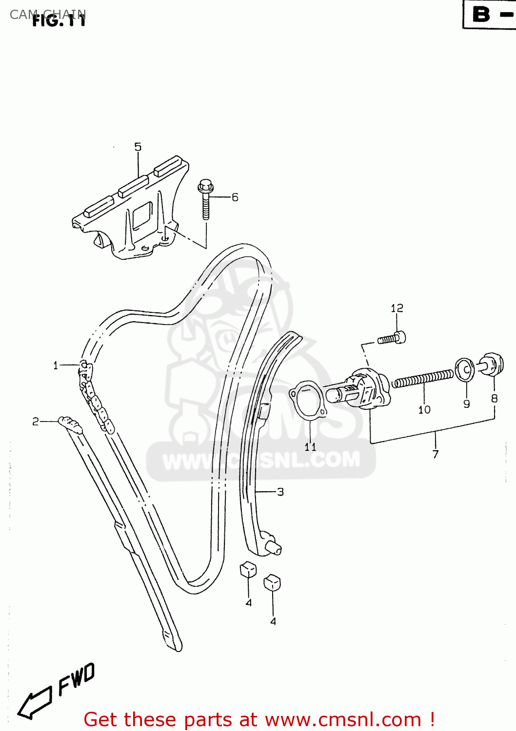 CAM CHAIN GSX600F 2000 (Y)