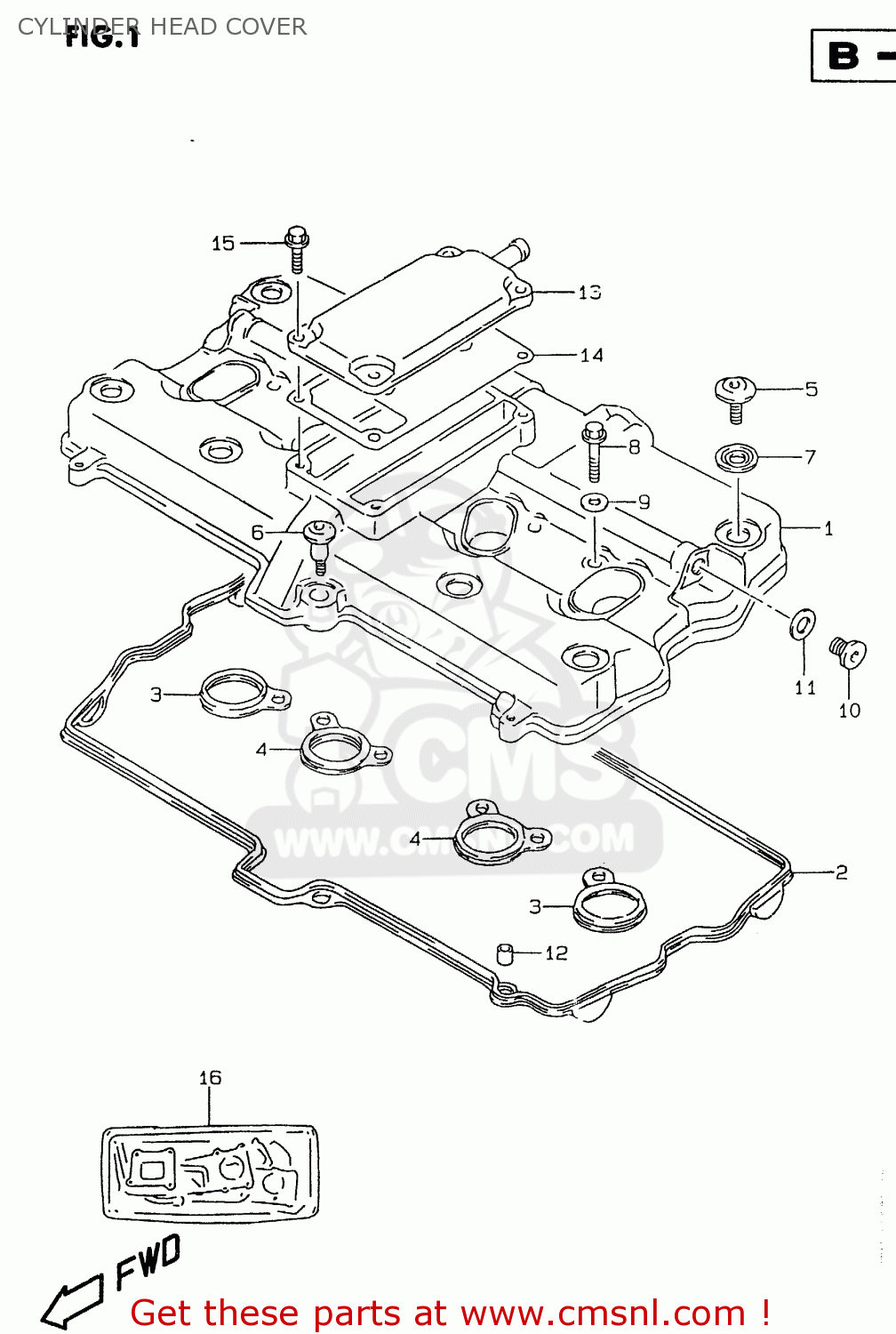 CYLINDER HEAD COVER GSX600F 2000 (Y)