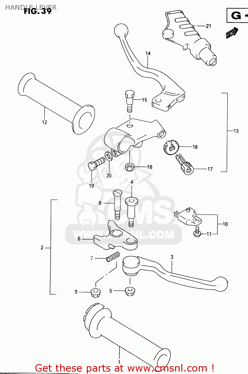 HANDLE LEVER GSX600F 2000 (Y)