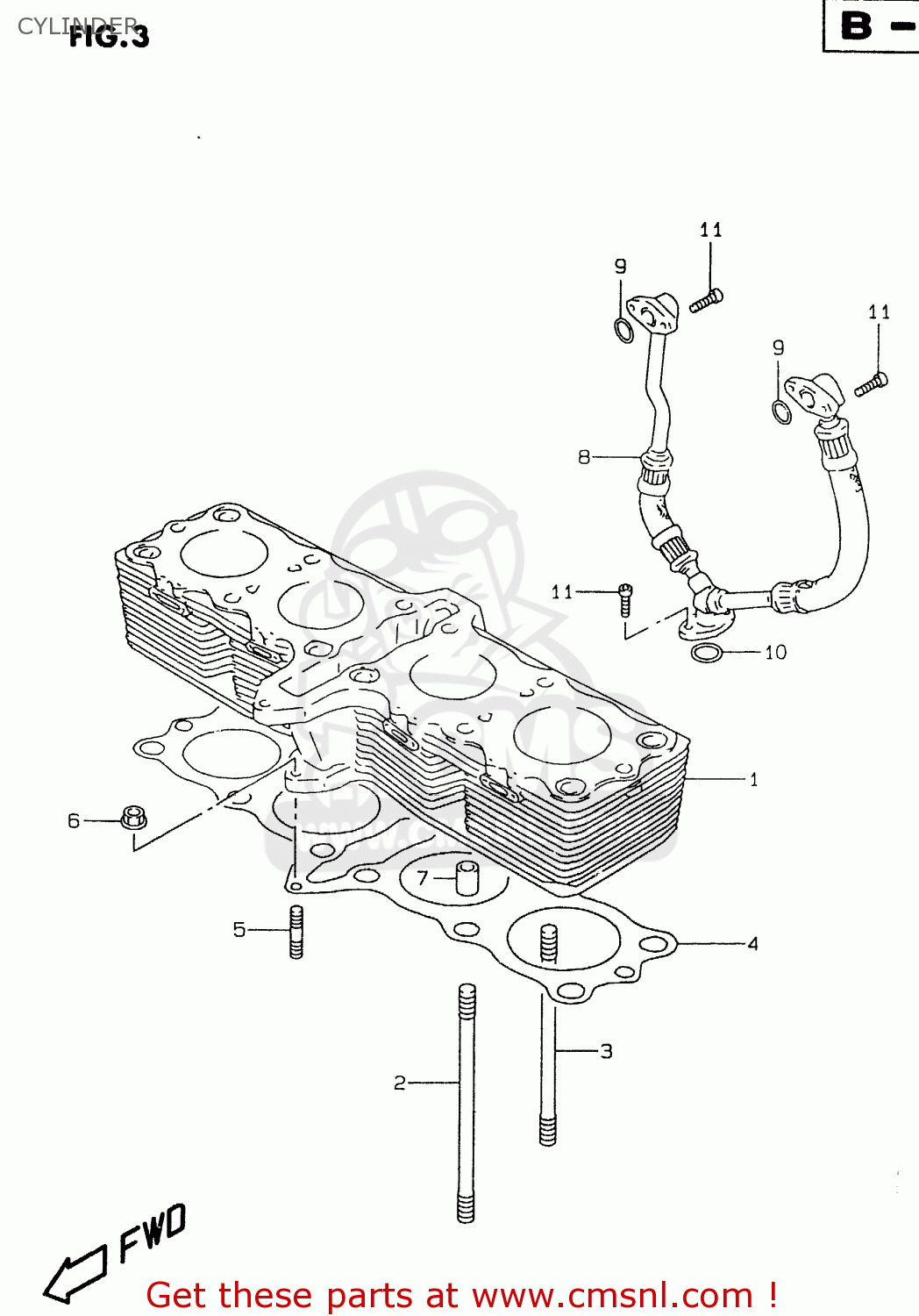 CYLINDER GSX600F 2000 (Y)