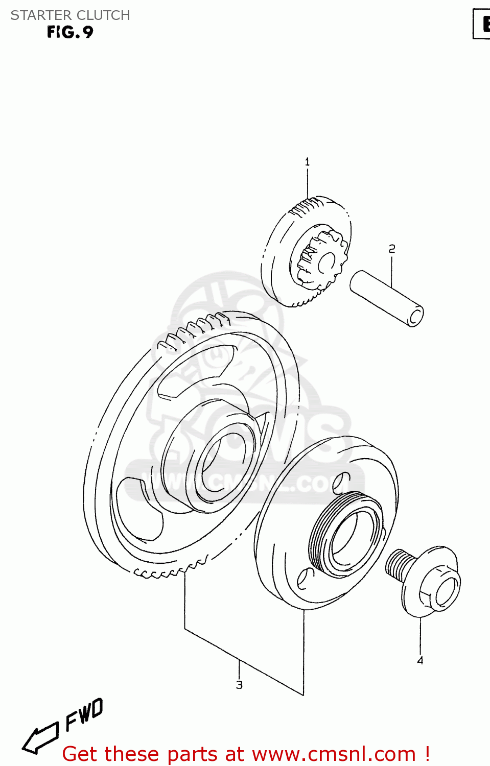 STARTER CLUTCH GSX600F 2000 (Y)