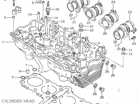 CYLINDER HEAD - GSX600F 2000 (Y)