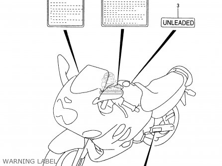 WARNING LABEL - GSX600F 2000 (Y)