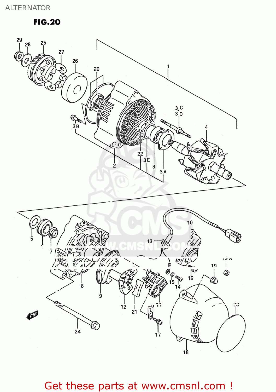 ALTERNATOR GSX600F KATANA 1988 (J) USA (E03)