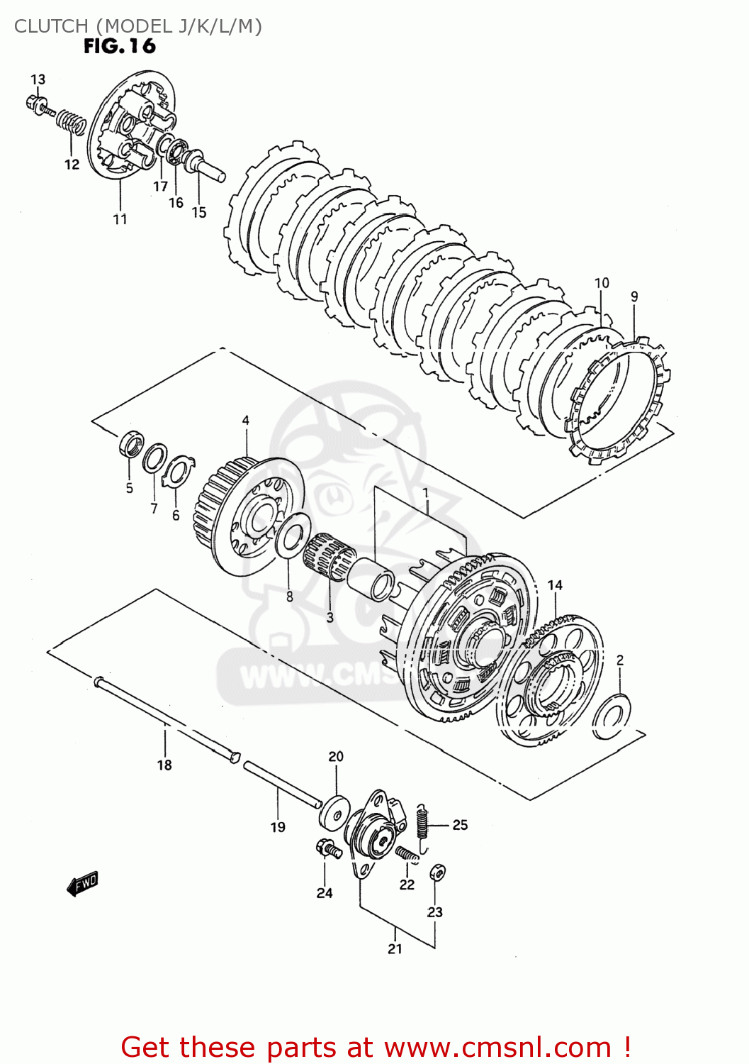 CLUTCH (MODEL J/K/L/M) GSX600F KATANA 1988 (J) USA (E03)