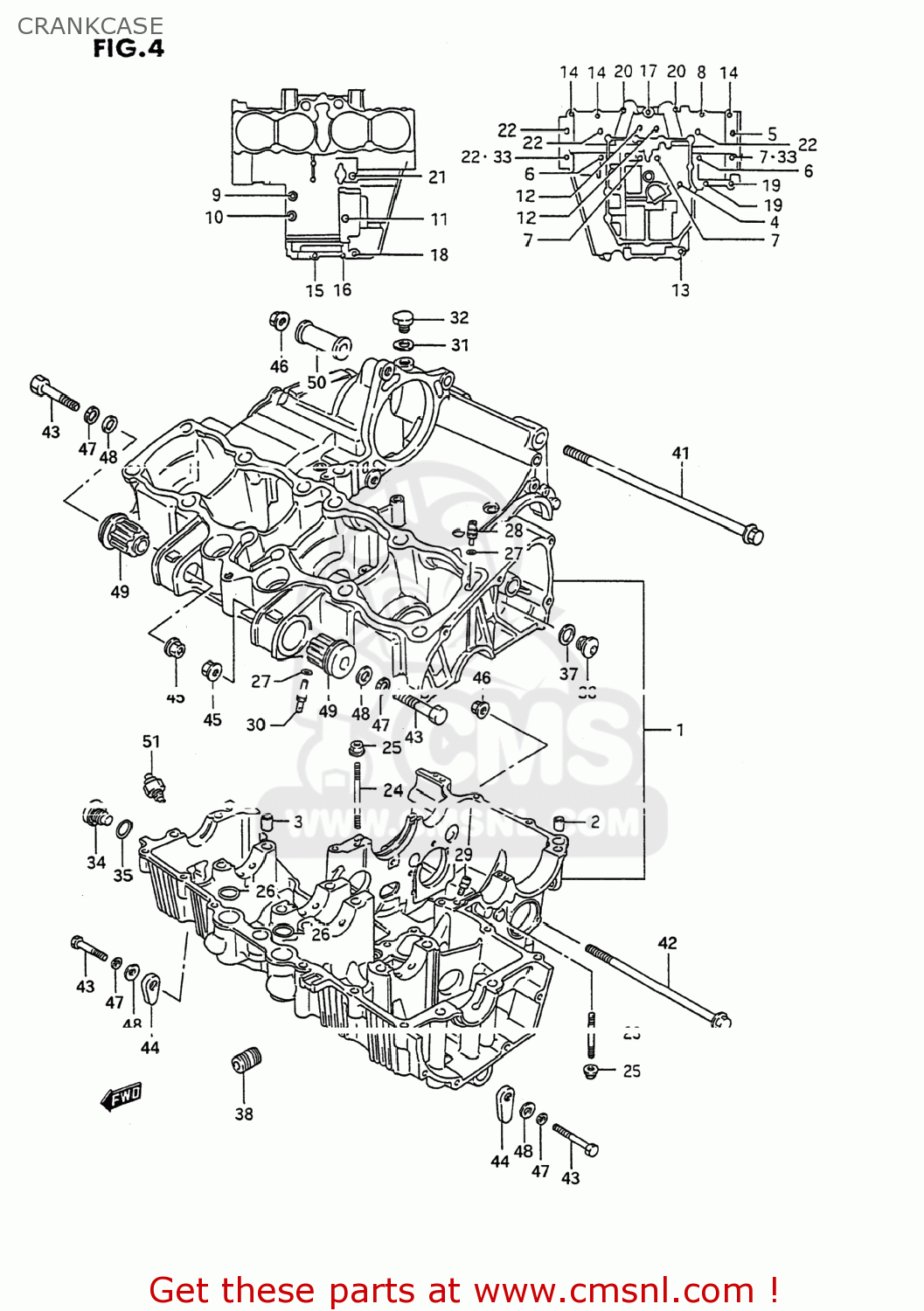 CRANKCASE GSX600F KATANA 1988 (J) USA (E03)