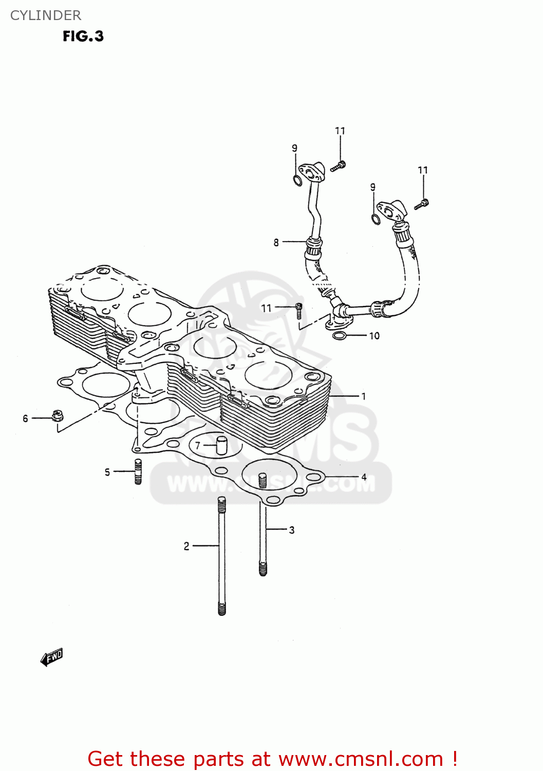 CYLINDER GSX600F KATANA 1988 (J) USA (E03)