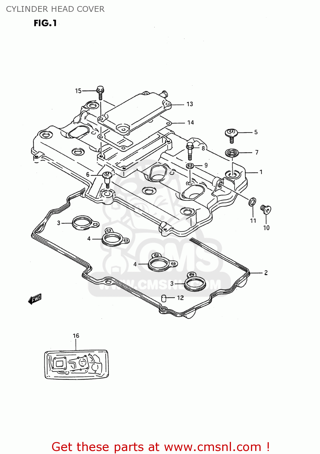 CYLINDER HEAD COVER GSX600F KATANA 1988 (J) USA (E03)