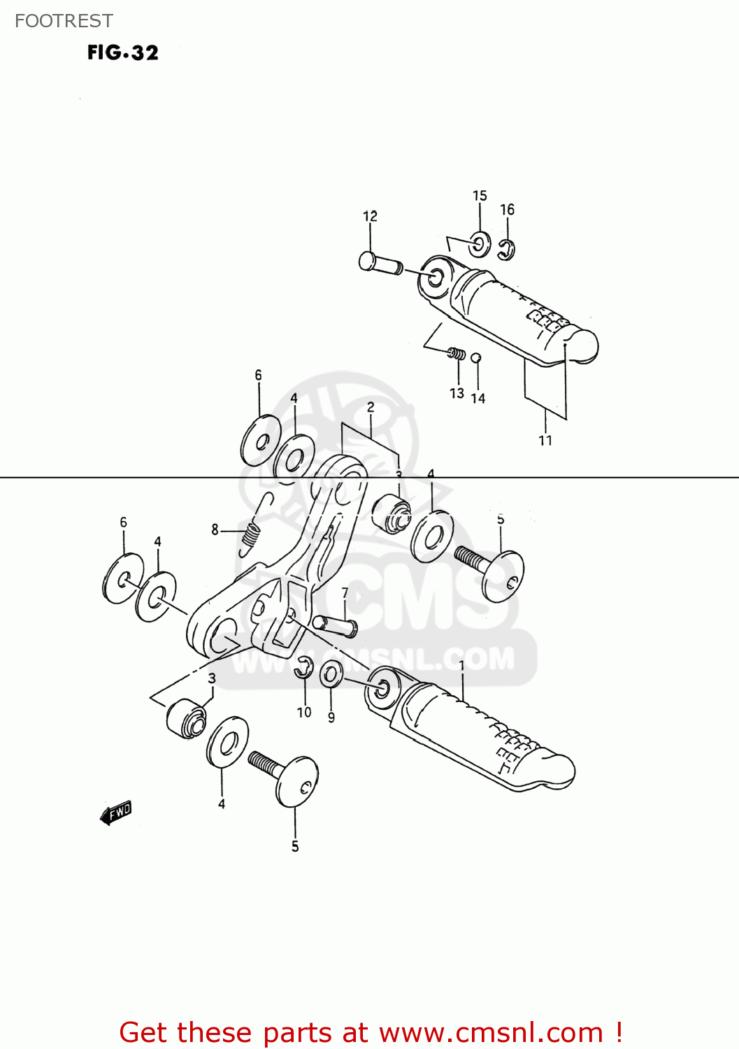 FOOTREST GSX600F KATANA 1988 (J) USA (E03)