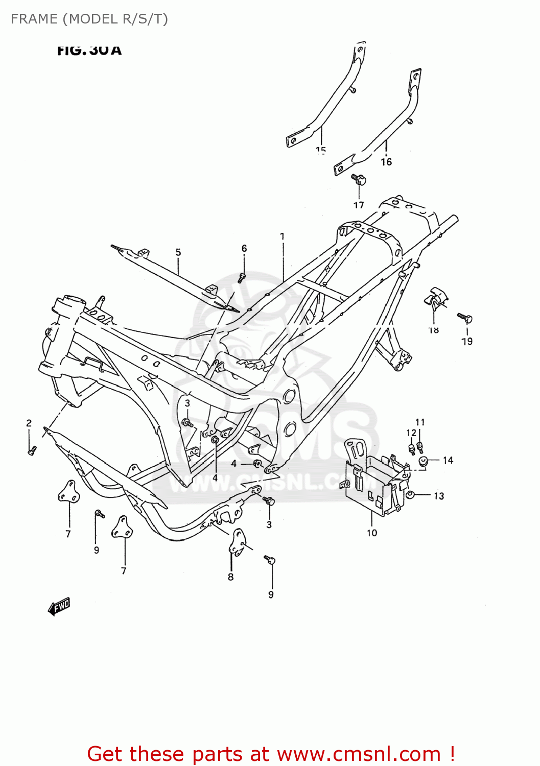 FRAME (MODEL R/S/T) GSX600F KATANA 1988 (J) USA (E03)