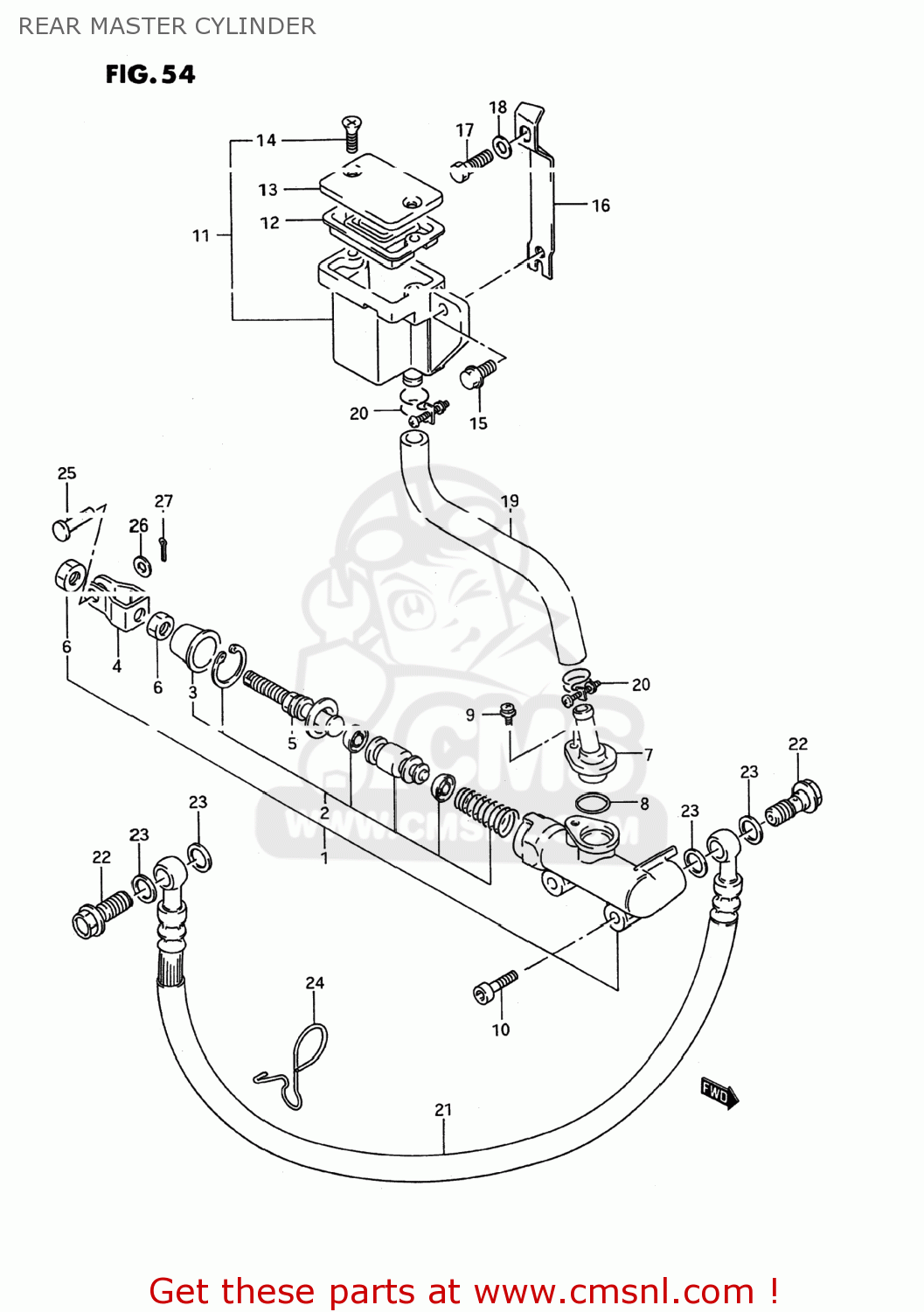 REAR MASTER CYLINDER GSX600F KATANA 1988 (J) USA (E03)