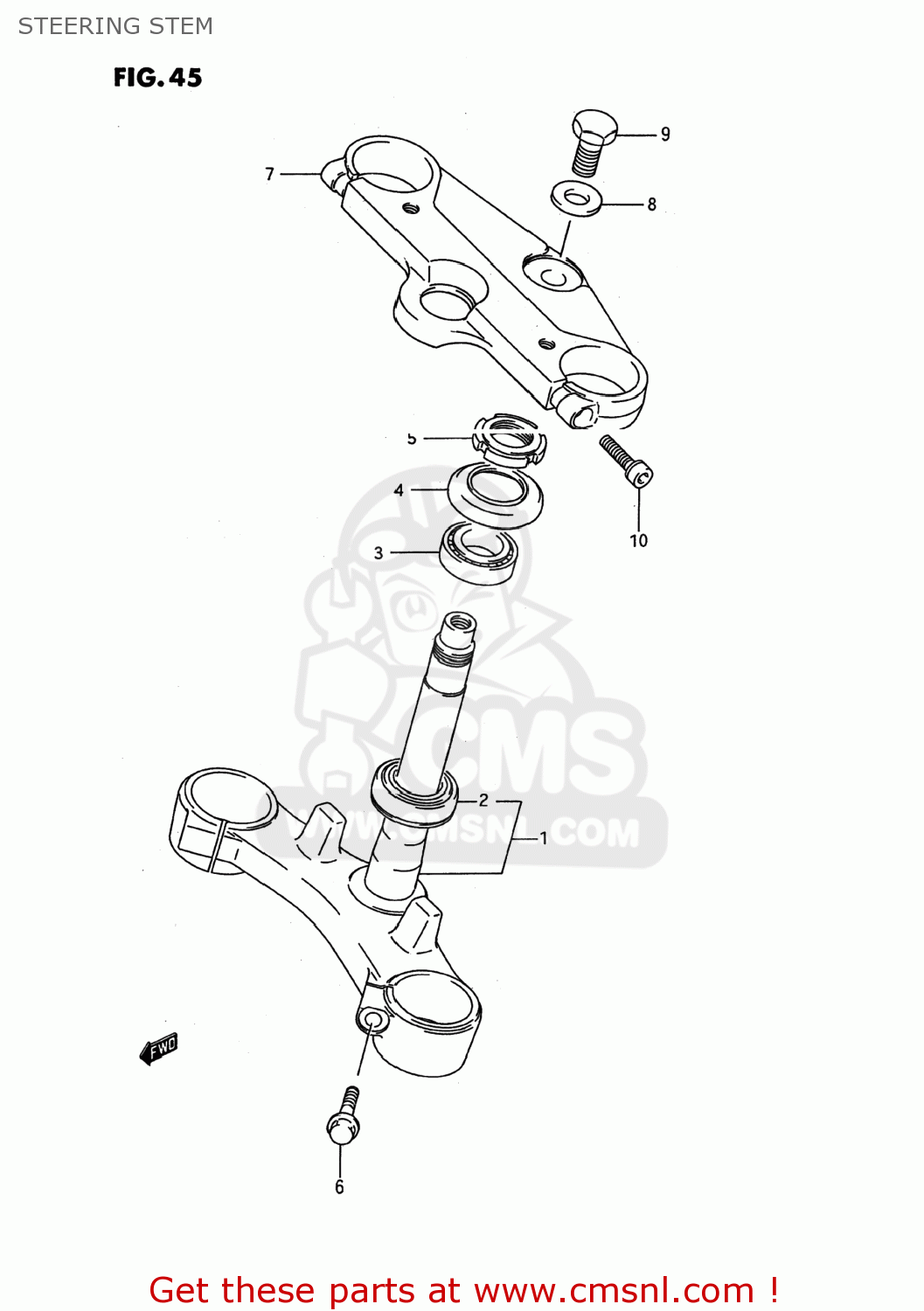 STEERING STEM GSX600F KATANA 1988 (J) USA (E03)