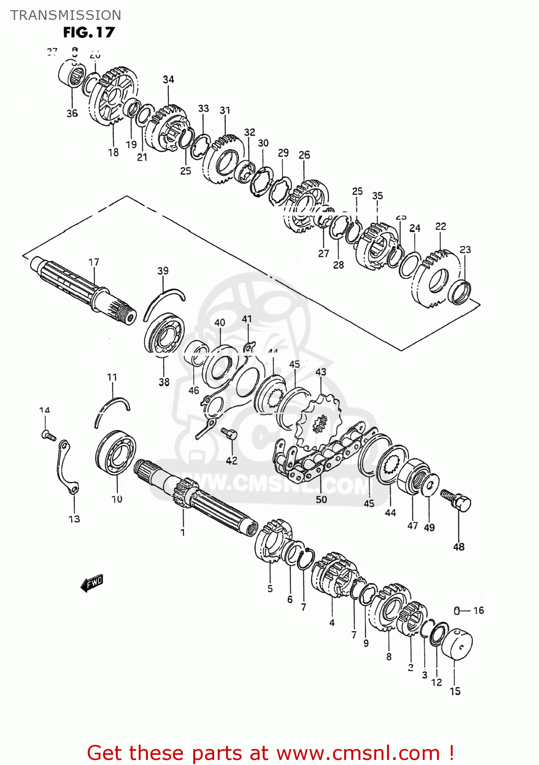 TRANSMISSION GSX600F KATANA 1988 (J) USA (E03)