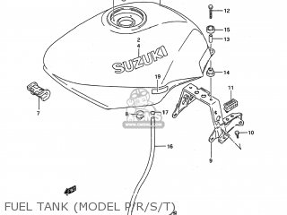 FUEL TANK (MODEL P/R/S/T) - GSX600F KATANA 1988 (J) USA (E03)