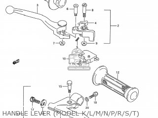 HANDLE LEVER (MODEL K/L/M/N/P/R/S/T) - GSX600F KATANA 1988 (J) USA (E03)